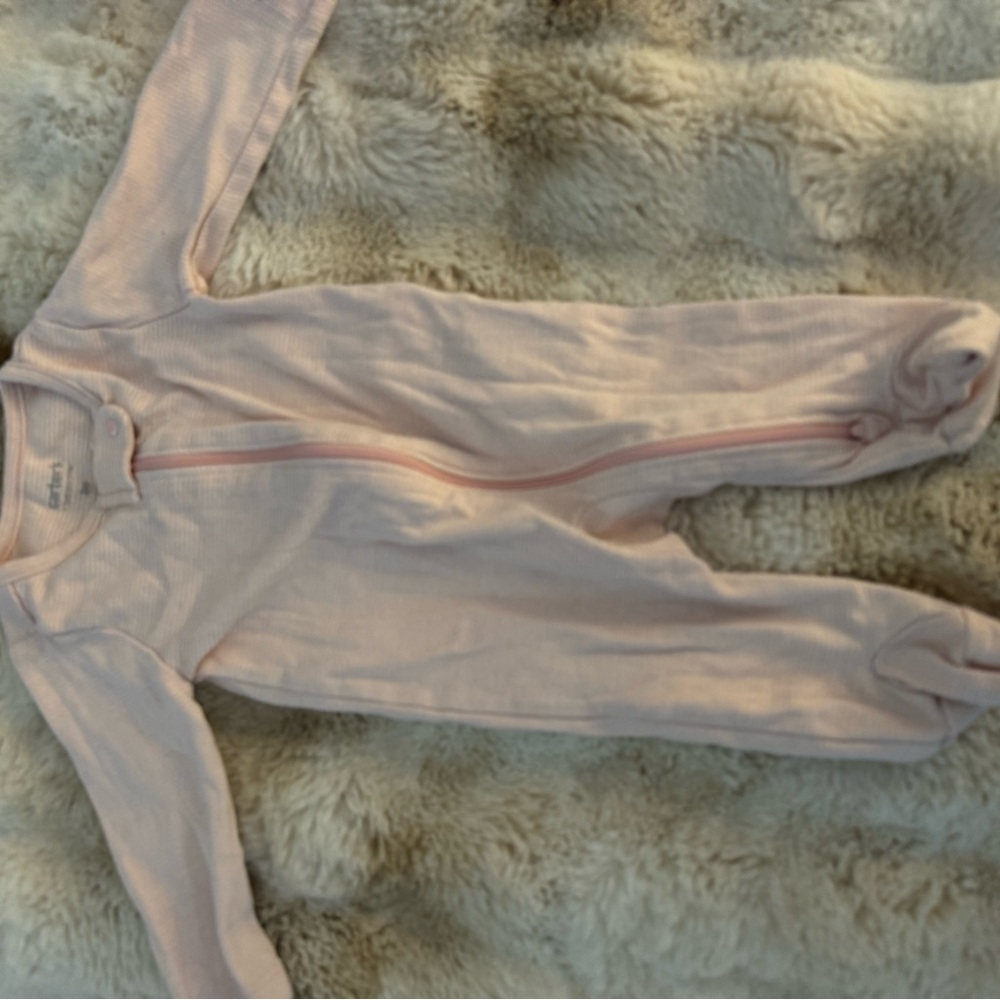 Carters Pink Baby Onesie with Zipper